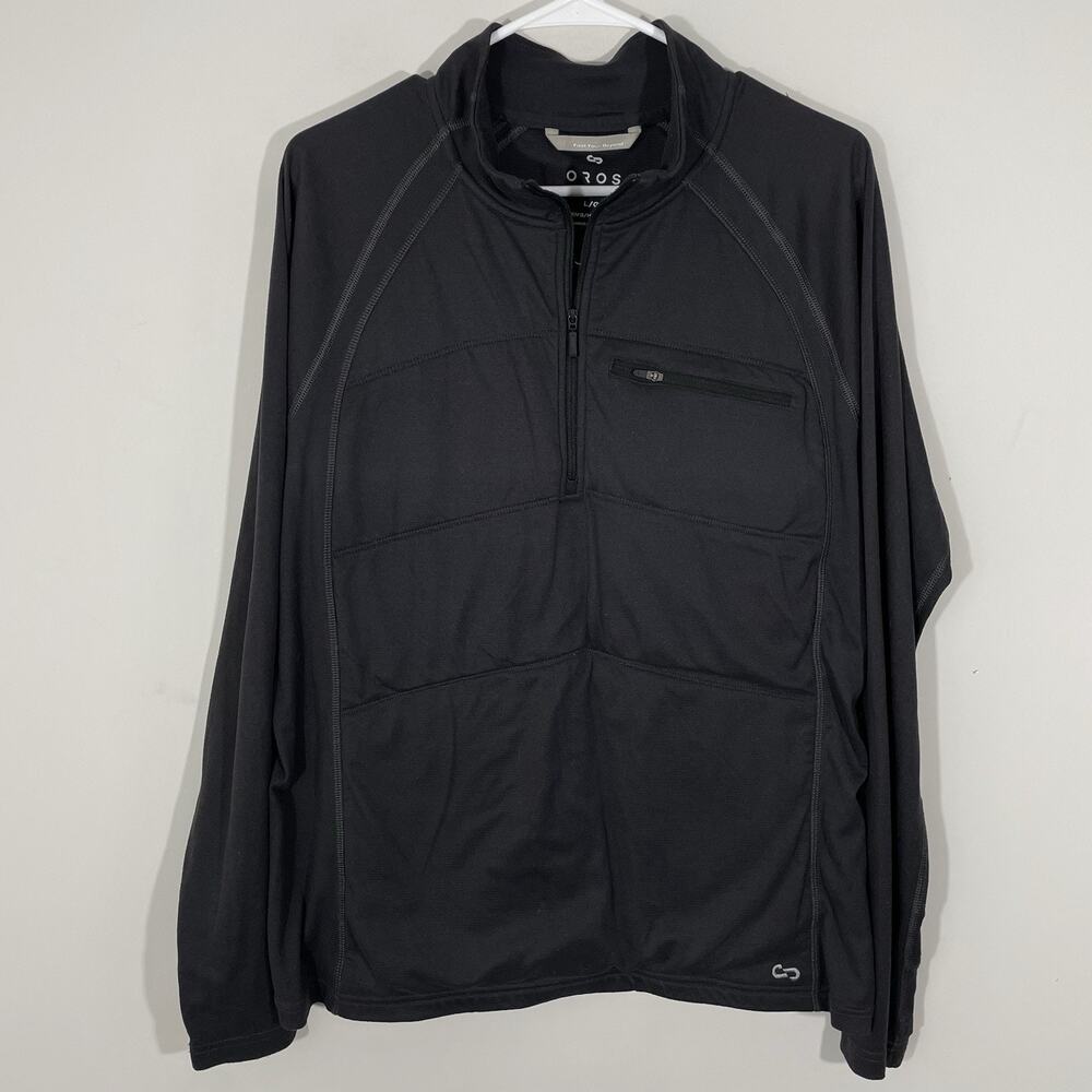 OROS Explorer 1/4 Quarter Zip Men's Size Large Charcoal Gray Padded Pullover